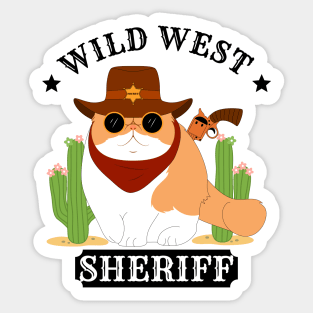 Sheriff Exotic Shorthair Cat Sticker